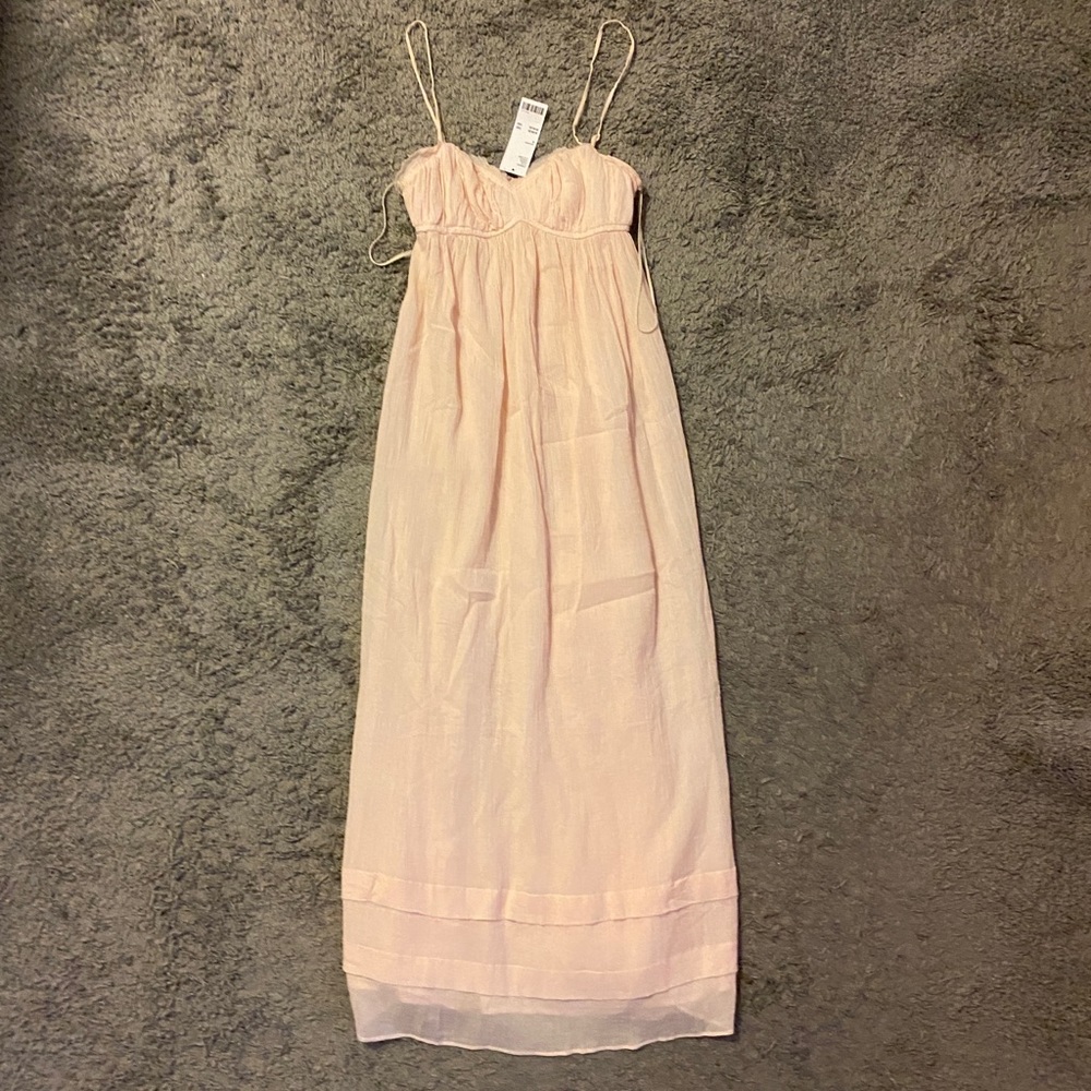 Urban Outfitters Empire Waist Maxi Dress Pink Size Small